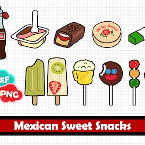 Mexican Snacks, Mexican Clipart - SVG/PNG/DXF - Cut file for Cricut&Silhouette