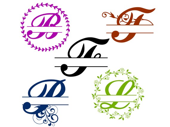 Download Split Monogram Split Alphabet Monogram Monogram Svg Etsy