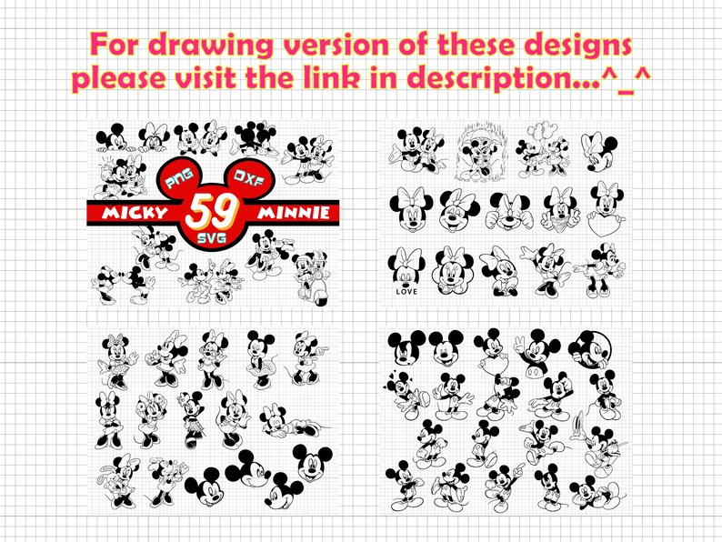 Download Clip Art Mickey Mouse Svg Minnie Mouse Svg Disney Svg 59 Mickey And Minnie Svg Dxf Png Digital Download For Cricut And Silhouette Art Collectibles
