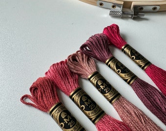 5 Palette DMC Brand Embroidery Cross Stitch Floss Set