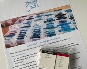 Printed Family Embroidery Organization System - The Tidy Stitch®