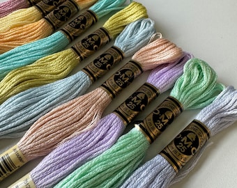 10 Palette DMC Brand Embroidery Cross Stitch Floss Set