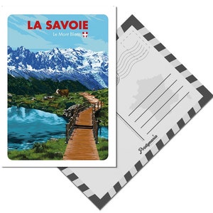 Carte postale de la Savoie en été