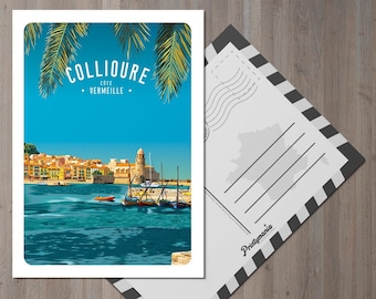 Ansichtkaart van de stad Collioure