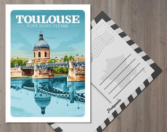 Ansichtkaart van de stad Toulouse