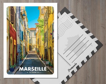 Carte postale de Marseille - Le Panier
