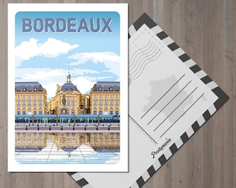 Ansichtkaart van de stad Bordeaux