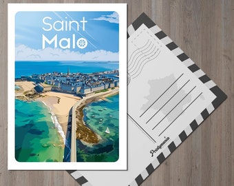 Ansichtkaart van de stad Saint-Malo