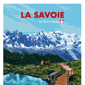 Poster of the city of Savoie in summer