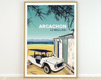 Arcachon poster - Le Moulleau