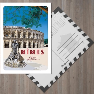 Carte postale de la ville du Nîmes