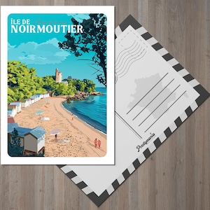 Carte postale de la ville de l'île de Noirmoutier