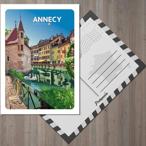 Carte postale de la ville d'Annecy