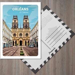 Carte postale de la ville d'Orléans