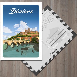 Carte postale de la ville de Béziers