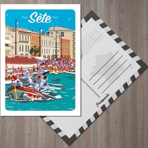 Carte postale de Sète - les Joutes