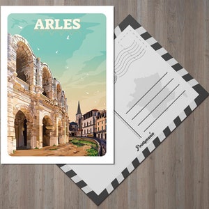 Carte postale de la ville d'Arles