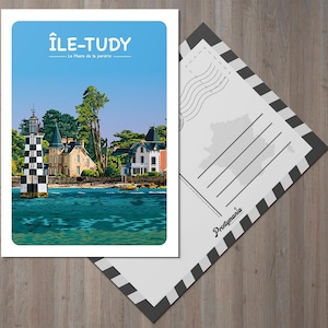 Carte postale de la ville de l'île-Tudy