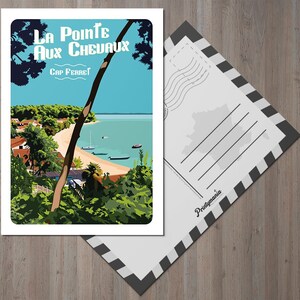 Carte postale de la ville de la Pointe aux chevaux
