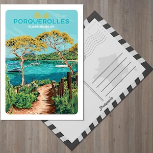 Carte postale de l'île de Porquerolles