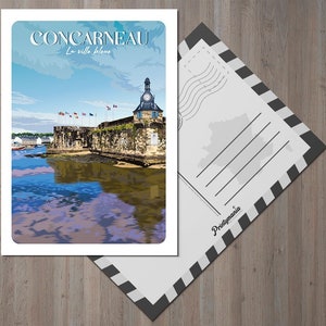 Carte postale de la ville de Concarneau