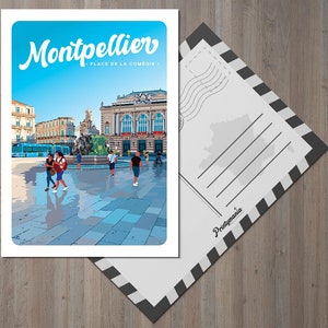 Carte postale de la ville du Montpellier