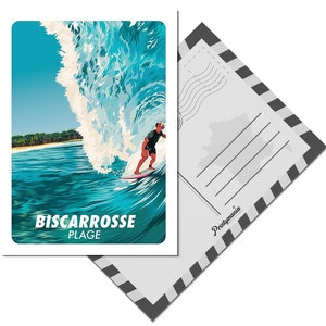 Carte postale de la ville de Biscarosse - Plage