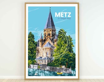 Affiche de Metz Temple Neuf