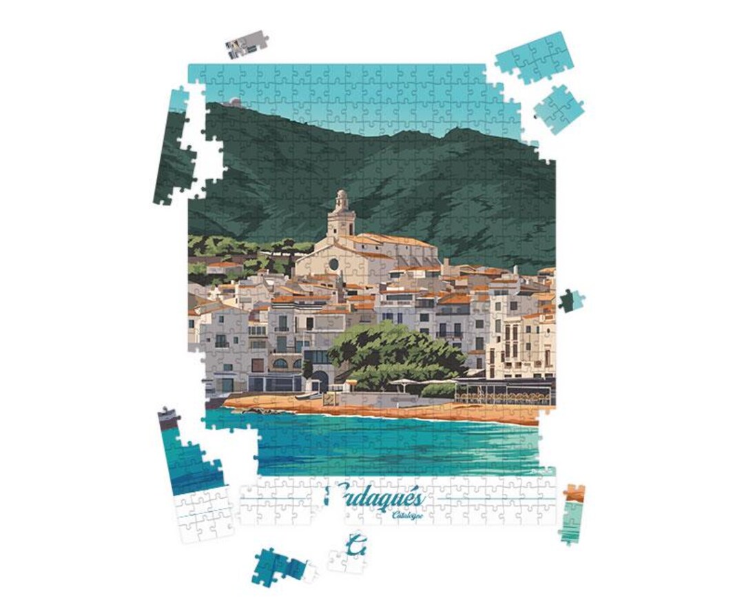 額装済/Cadavresl Exquis/カダブレス/ポスター Cadaqués Puzzle - Etsy
