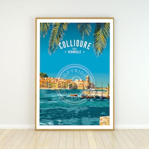 Cartel de la ciudad de Collioure