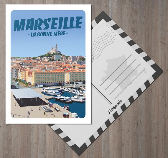 Postcard From Marseille the Good Mother