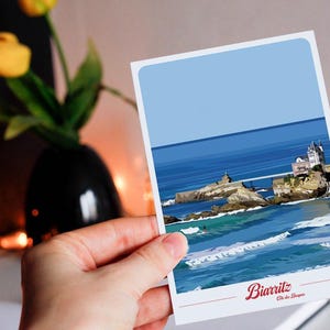 Carte postale de Biarritz - Côte des Basques
