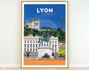 Affiche de Lyon - Place Bellecour