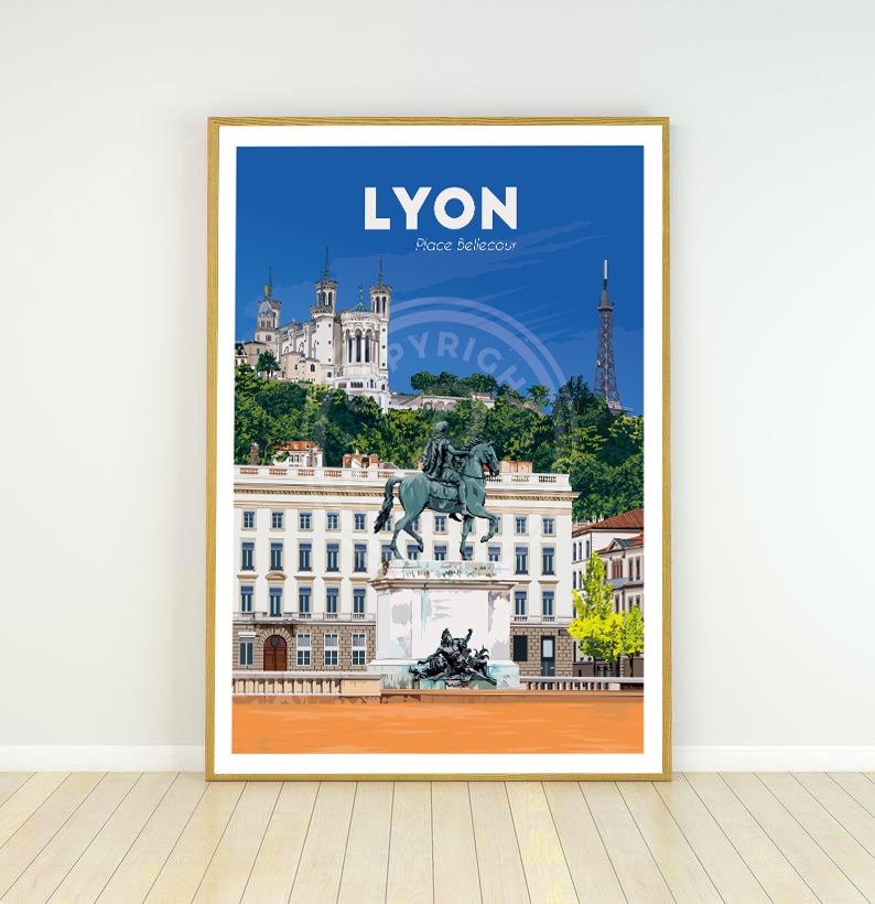 Affiche de Lyon - Place Bellecour