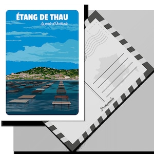 Carte postale de l'étang de Thau