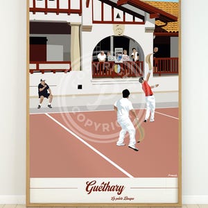 Guethary Poster - Basque Pelota