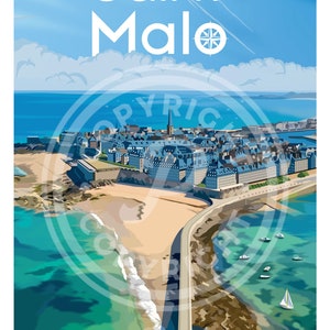 Cartel de la ciudad de Saint Malo. imagen 2