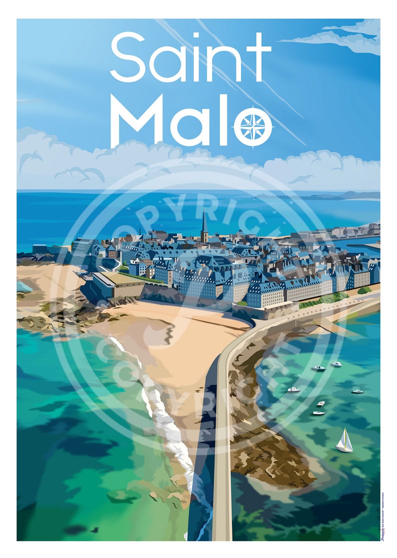 Cartel de la ciudad de Saint Malo. imagen 2