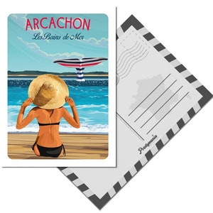 Carte postale d'Arcachon - Les bains de mer