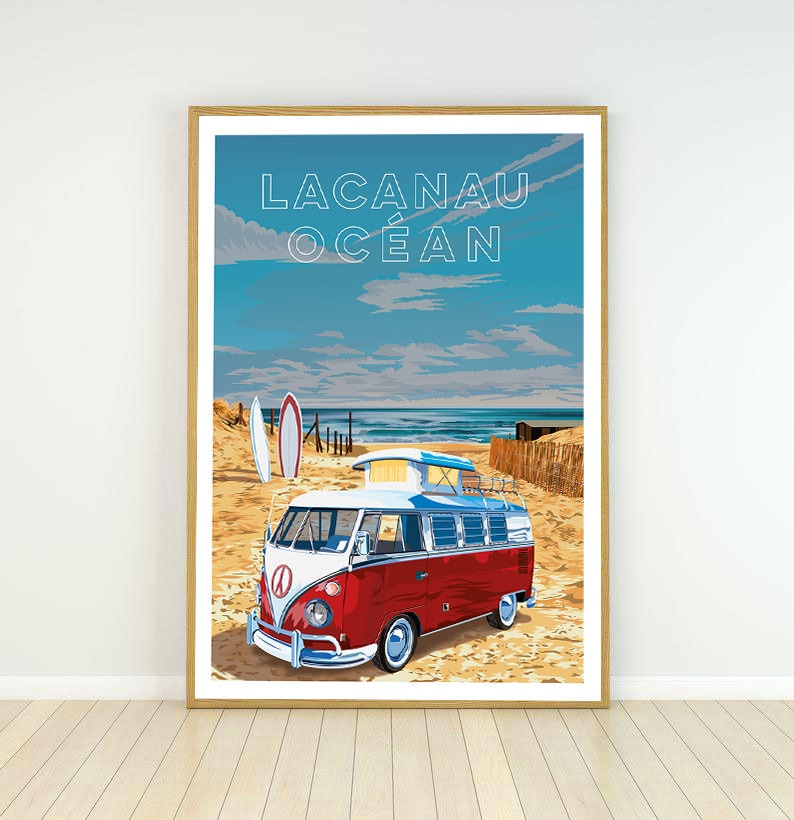 Affiche Lacanau Océan