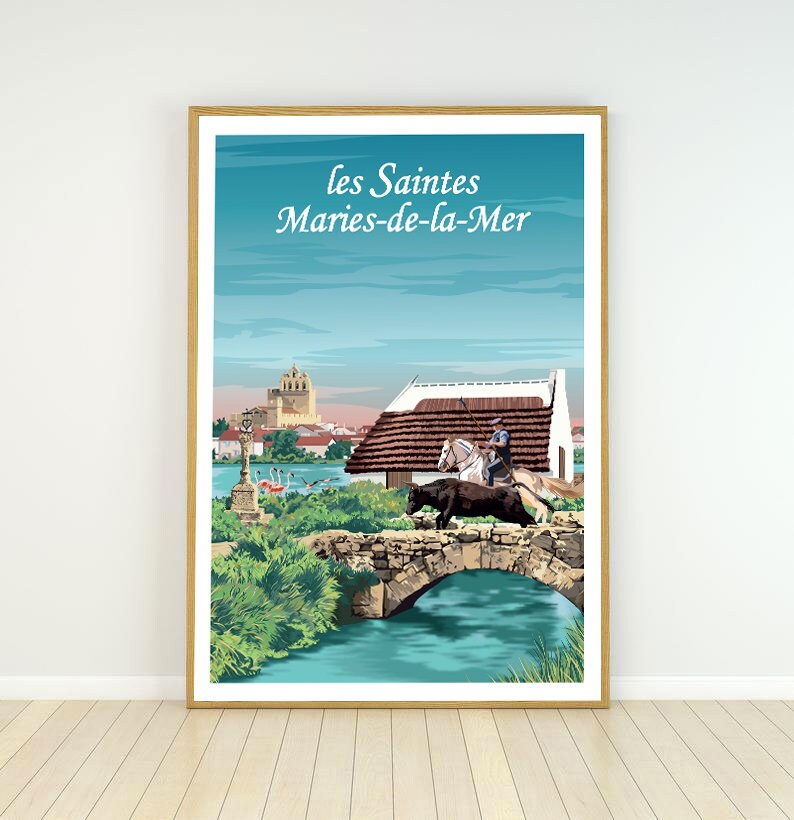 Affiche Ville Des Saintes Maries de La Mer