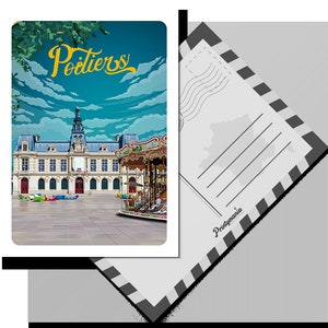 Carte postale de la ville de Poitiers