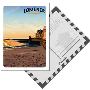Carte postale de Lomener - Plage