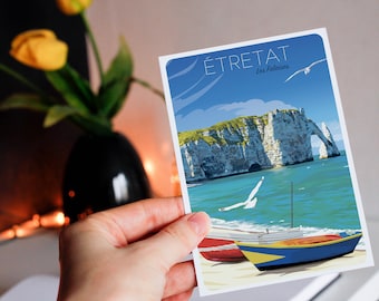 Carte postale de Étretat