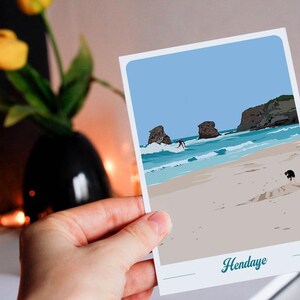 Carte postale de Hendaye - plage