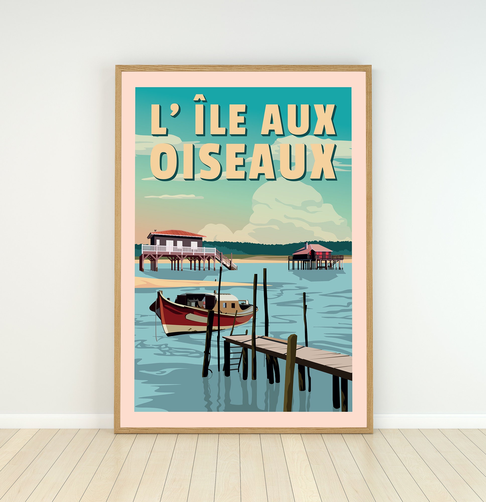Affiche Du Bassin d'arcachon - Ile Aux Oiseaux