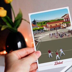 Carte postale de Bidart - pelote