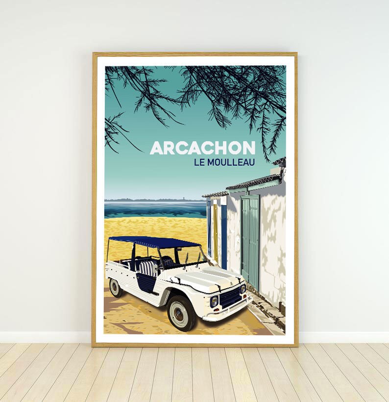 Affiche Arcachon - Le Moulleau