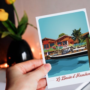 Carte postale du Bassin d'Arcachon