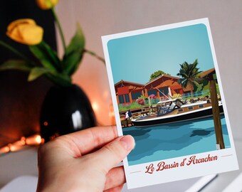 Carte postale du Bassin d'Arcachon